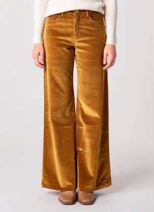 Pantalon flare stretch taille normale jaune COUTURIST femme