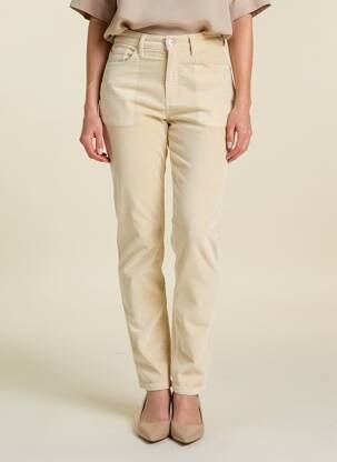 Pantalon slim stretch taille normale beige COUTURIST femme