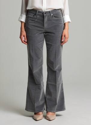 Pantalon flare stretch taille normale gris COUTURIST femme