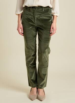 Pantalon slim stretch taille haute vert COUTURIST femme