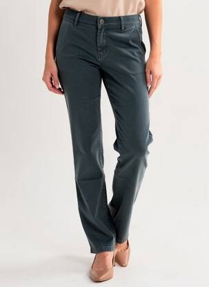 Pantalon chino tissage popeline taille normale gris COUTURIST femme
