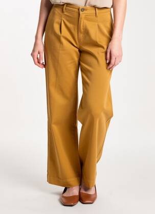 Pantalon droit stretch taille haute jaune COUTURIST femme