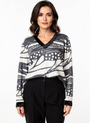 Pull coupe cintrée manches longues gris JOY femme