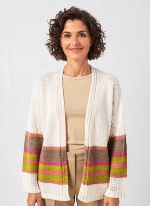 Gilet manches longues stretch beige CISO femme