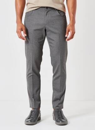 Pantalon slim tissage chiné taille normale gris ALBERTO homme