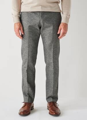 Pantalon chino tissage chiné taille normale gris ALBERTO homme