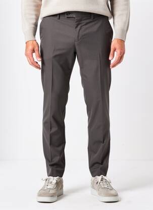 Pantalon slim taille à pinces taille normale gris ALBERTO homme