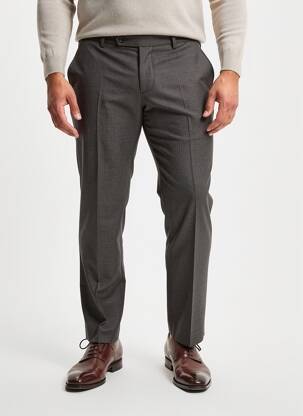 Pantalon slim tissage chiné taille normale gris ALBERTO homme