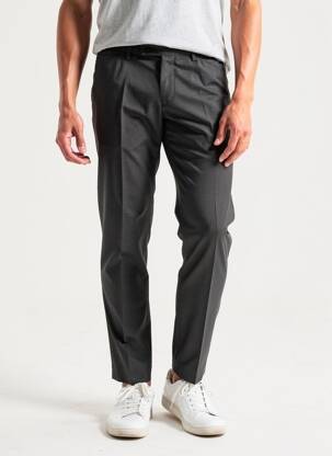 Pantalon slim tissage popeline taille normale noir ALBERTO homme