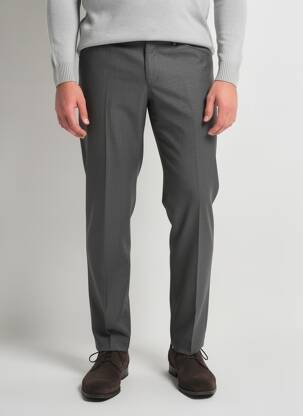 Pantalon slim tissage chiné taille normale gris ALBERTO homme