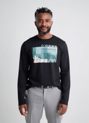 T-shirt coupe droite manches longues noir NANI BON homme