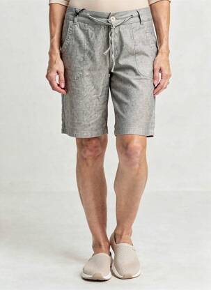 Bermuda tissage popeline taille normale beige IMPAQT femme