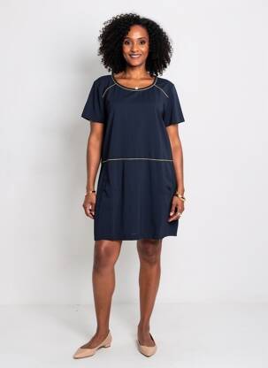 Robe courte manches courtes manches courtes bleu LE PETIT BAIGNEUR femme