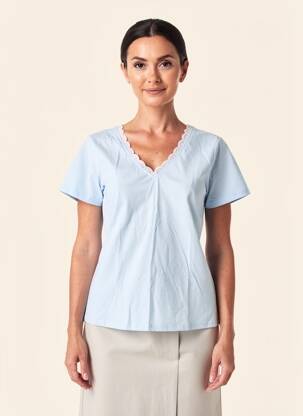 Top manches courtes manches courtes bleu SARAH JOHN femme