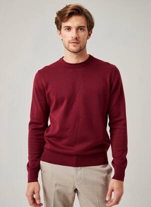 Pull stretch manches longues rouge HACKETT homme