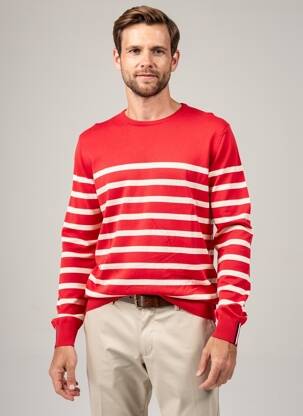 Pull stretch manches longues rouge FACONNABLE homme