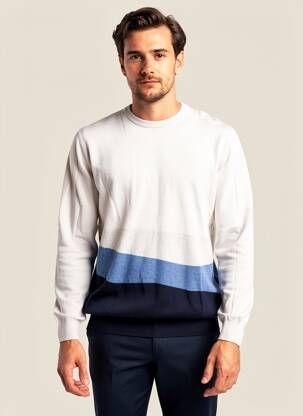 Pull stretch manches longues beige HACKETT homme