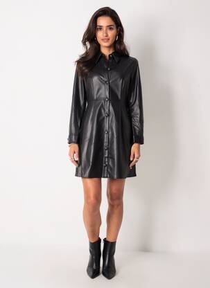 Robe courte manches longues manches longues noir LES TROPEZIENNES PAR M.BELARBI femme