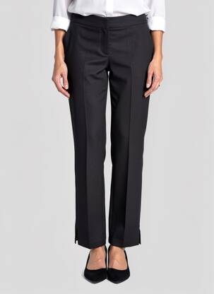 Pantalon droit taille élastique noir BARILOCHE femme