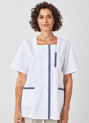 Chemise manches courtes blanc GEVANA femme