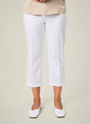 Pantacourt taille élastique taille normale blanc GEVANA femme
