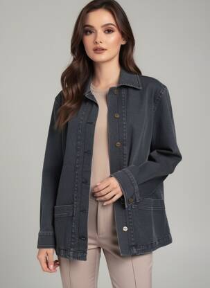 Veste casual coupe droite gris COUTURIST femme