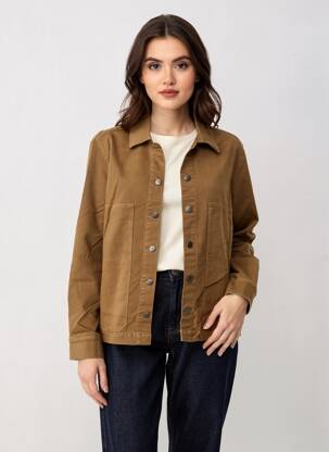 Veste casual coupe droite marron COUTURIST femme