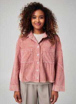 Veste casual coupe droite rose COUTURIST femme