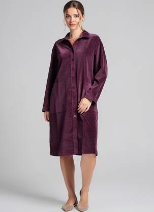 Robe mi-longue manches longues manches longues violet COUTURIST femme