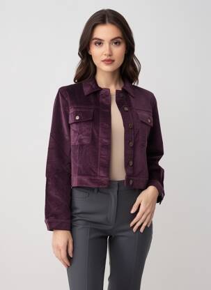 Veste casual poches violet COUTURIST femme