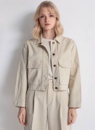 Veste casual poches beige COUTURIST femme