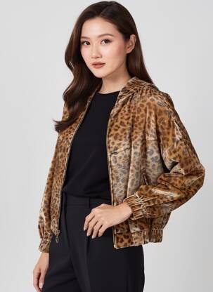 Veste casual col rond beige COUTURIST femme
