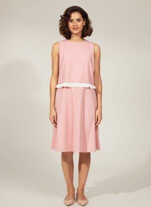 Robe mi-longue sans manche sans manche rose RED VALENTINO femme