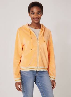 Veste casual col rond orange VITAMIA LOUNGEWEAR femme