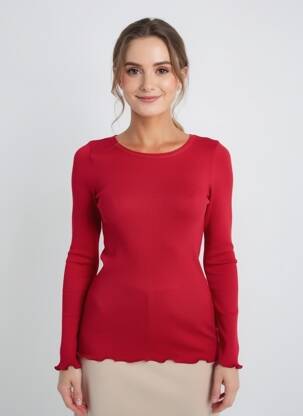 Top manches longues manches longues rouge OSCALITO femme