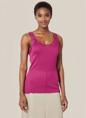 Top stretch fines bretelles violet OSCALITO femme