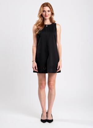 Robe mi-longue sans manche sans manche noir TWINSET femme