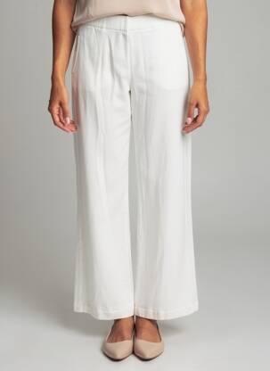 Pantalon droit stretch taille normale blanc RIVER WOODS femme