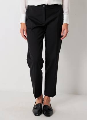 Pantalon chino tissage popeline taille normale noir HANA SAN femme