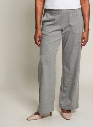 Pantalon droit stretch taille normale gris VITAMINA femme