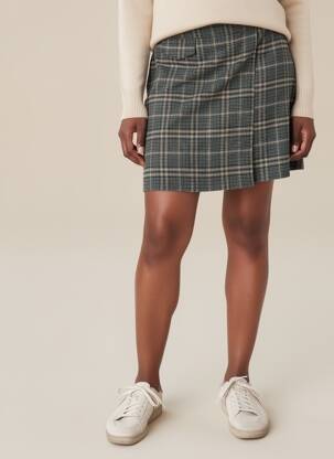 Jupe courte doublure vert RIVER WOODS femme
