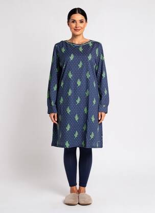 Chemise de nuit stretch bleu PASTUNETTE femme
