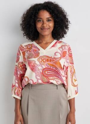 Blouse manches 3/4 manches 3/4 beige BETTY BARCLAY femme
