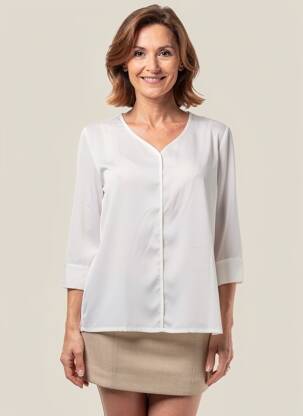 Blouse manches 3/4 manches 3/4 blanc SOMMERMANN femme