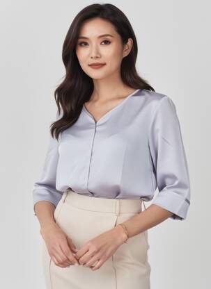 Blouse manches 3/4 manches 3/4 gris SOMMERMANN femme