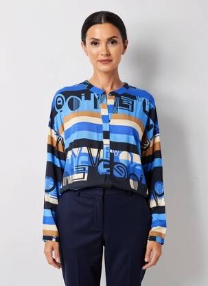 Tunique manches longues col rond bleu BETTY BARCLAY femme