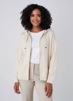 Gilet manches longues col v beige S.OLIVER femme