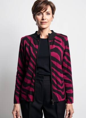 Gilet manches longues coupe cintrée noir MARBLE femme