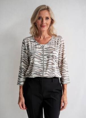 Top manches longues manches longues beige FRANK WALDER femme