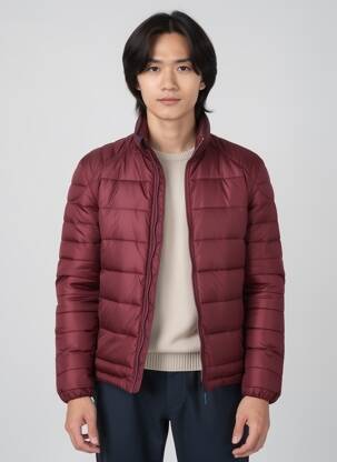 Doudoune manches longues sans capuche marron SEA BARRIER homme